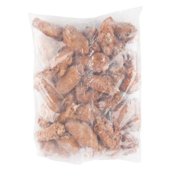 Tyson Magnum 5 lb. Bag Fully Cooked Oven Roasted Chicken Wing Sections - 3/Case