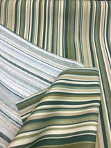 Home Essentials Decor Fabric - 100 Percent Cotton, Patina Green Stripes, 45" Width (1 Yard)