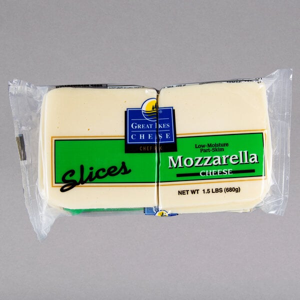 Great Lakes Cheese Mozzarella Cheese Slices - 192/Case