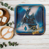 8 Ct Polar Express Paper Plates Holiday Christmas Party Supplies Square Paper Plates 9"