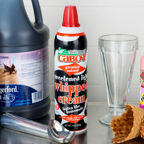 Cabot 14 oz. Aerosol Whipped Cream - 12/Case