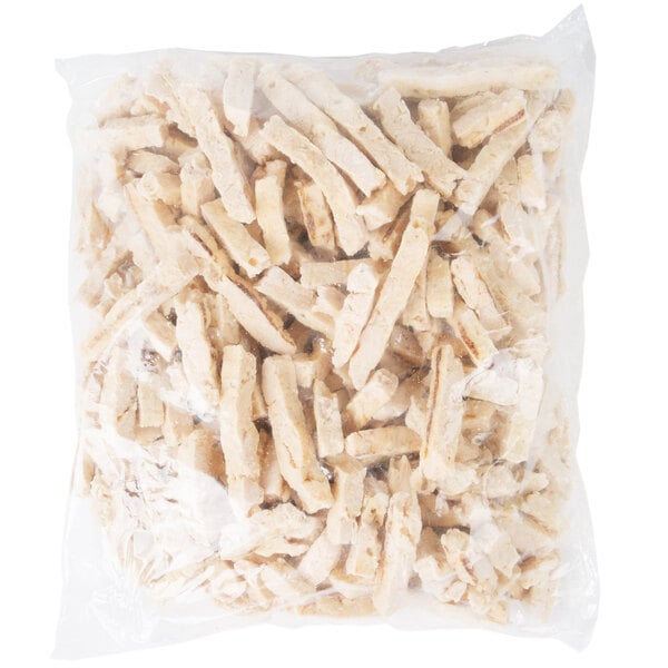Tyson Red Label 5 lb. Bag of Fully Cooked Grilled Chicken Breast Strips - 2/Case