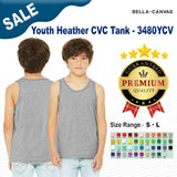 Bella + Canvas® Youth Heather CVC Tank - 3480YCVC