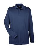 UltraClub® Adult Cool & Dry Long-Sleeve Mesh Pique Polo