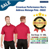 Devon & Jones® CrownLux Performance Men's Address Melange Polo