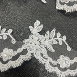 Beaded Corded Lace Trim 3" Wide