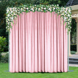 Crushed Velvet Backdrop Drape Panel 10 ft x 57 in Blush Pink/Rose Gold
