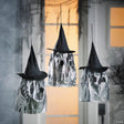 15 3/4" Halloween Shimmering Ghosts with Witch’s Hat - 3 Pc.