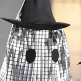 15 3/4" Halloween Shimmering Ghosts with Witch’s Hat - 3 Pc.