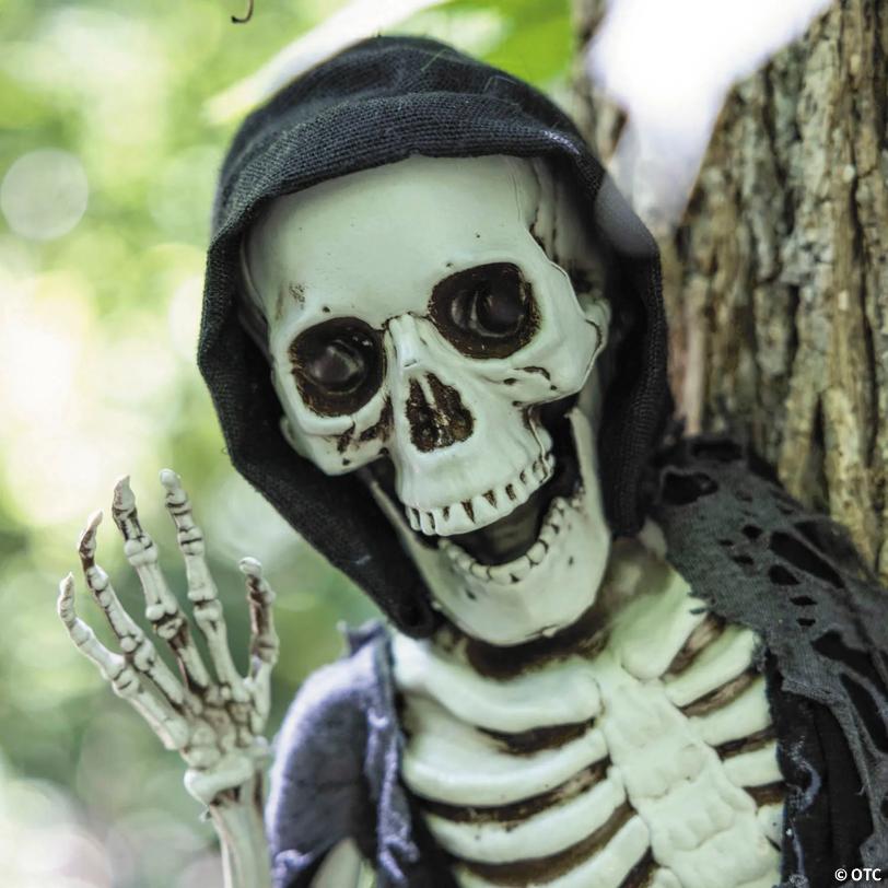 15 3/4" Hanging Waving Skeleton Reaper Creeper Halloween Decoration