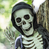 15 3/4" Hanging Waving Skeleton Reaper Creeper Halloween Decoration