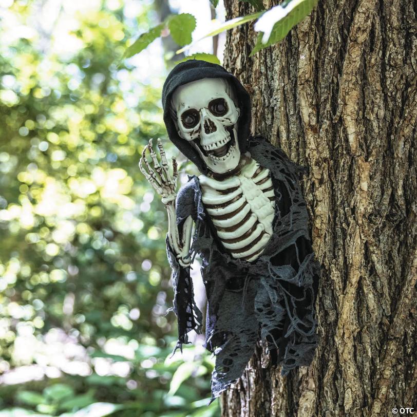 15 3/4" Hanging Waving Skeleton Reaper Creeper Halloween Decoration