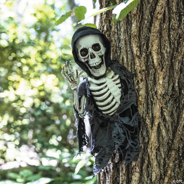 15 3/4" Hanging Waving Skeleton Reaper Creeper Halloween Decoration