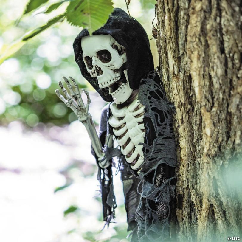15 3/4" Hanging Waving Skeleton Reaper Creeper Halloween Decoration
