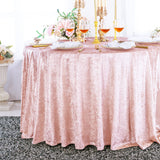 Premium Ice Crushed Velvet Round Tablecloth