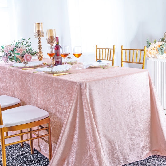 Ice Crushed Velvet Rectangular Tablecloth Seamless