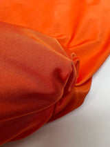 Orange Moiré Knitted Viscose Stretch Fabric