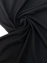 Wool Crepe Black Stretch Fabric