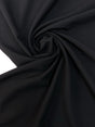 Wool Crepe Black Stretch Fabric