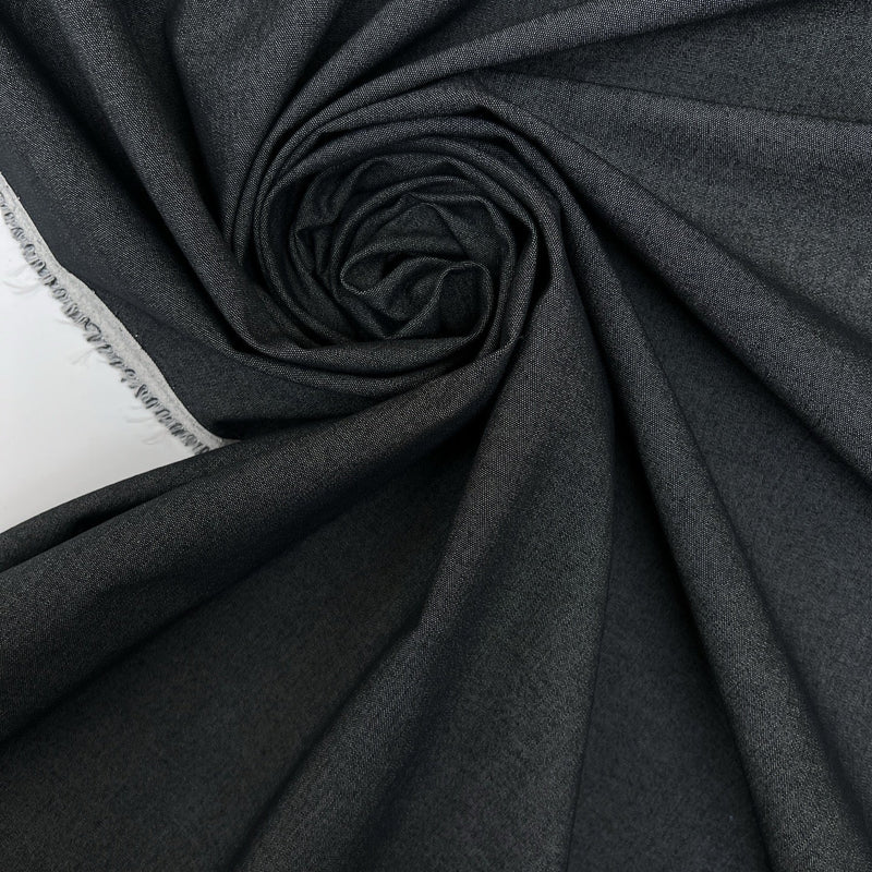 Cotton Blend Woven Stretch Gray Black