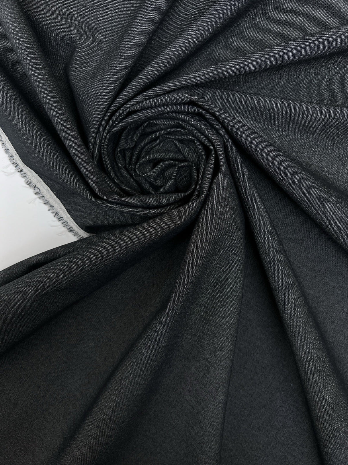 Cotton Blend Woven Stretch Gray Black