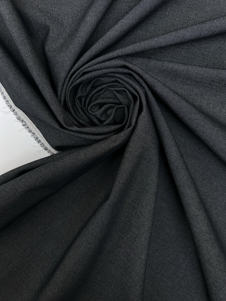 Cotton Blend Woven Stretch Gray Black