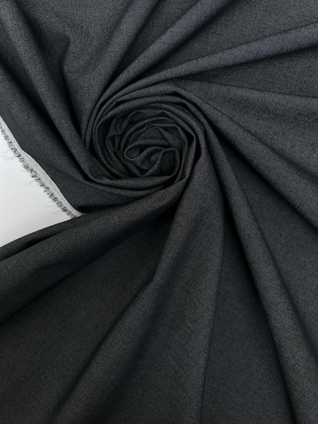 Cotton Blend Woven Stretch Gray Black