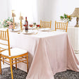 Rectangular Holland Velvet Tablecloth 90x156 Blush Pink