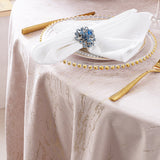 Round Velvet Tablecloth 120" Seamless Gilded Marble Blush Pink/Rose Gold