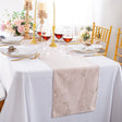 Velvet Table Runner 13x108 Blush Pink/Rose Gold