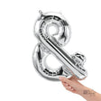 Foil Balloon Ampersand Silver 16 Inch