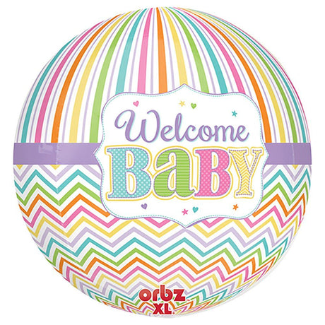 Foil Balloon Baby Brights Orbz 16 Inch