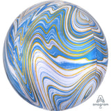 16 Inch Blue Marblez Orbz Balloon