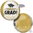 Foil Balloon Congrats Grad Gold Glitter Orbz