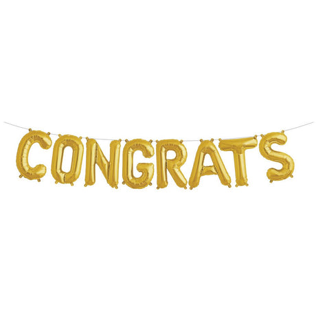 Foil Balloon Congrats Kit Gold 16 Inch