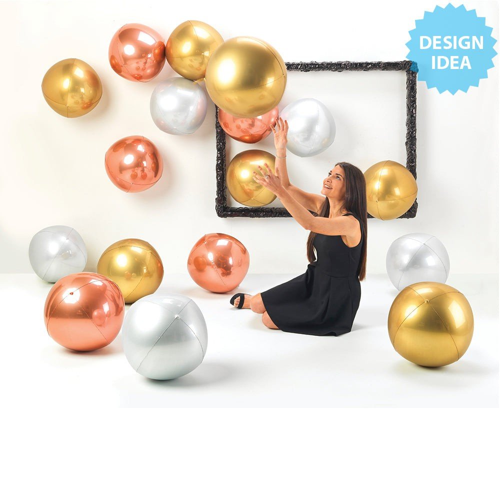 Gold Globe Foil Balloon