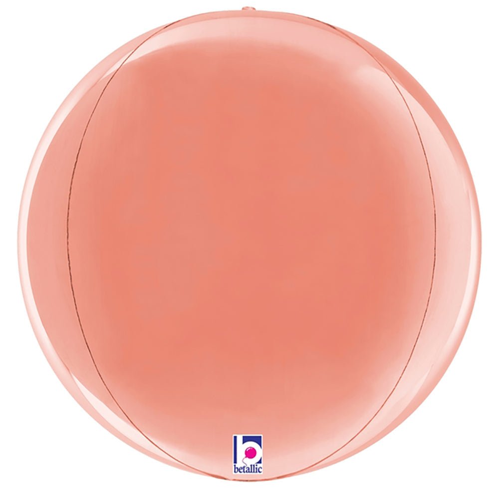Foil Balloon Rose Gold Globe 16 Inch
