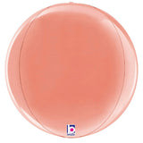 Foil Balloon Rose Gold Globe 16 Inch