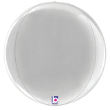 Foil Balloon Silver Globe 16 Inch