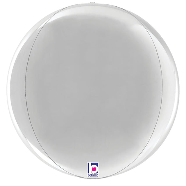 Foil Balloon Silver Globe 16 Inch