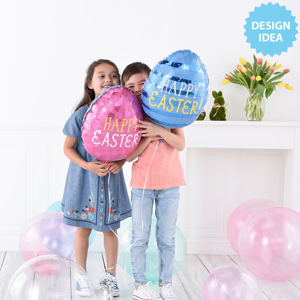 Easter Foil Balloon Funny Bunny Egg Pack