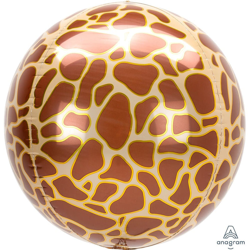 Giraffe Print Orbz Foil Balloon