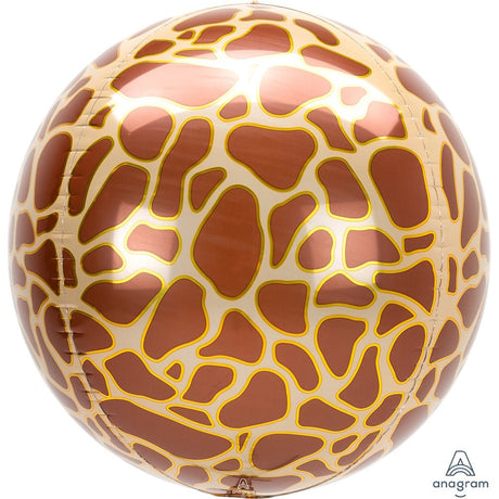 Giraffe Print Orbz Foil Balloon