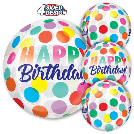 Foil Balloon Happy Birthday Orbz