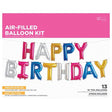 Foil Balloon Happy Birthday Kit Multicolor