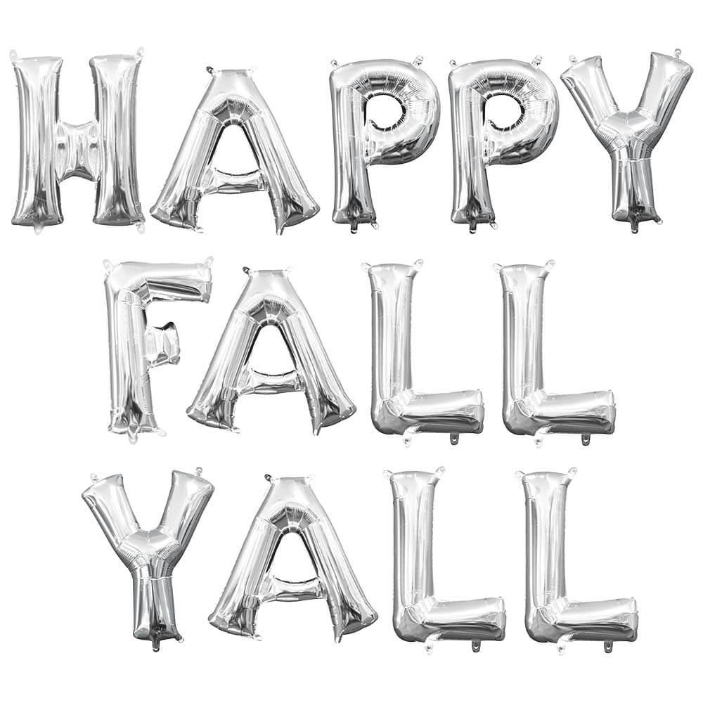 Foil Balloon HAPPY FALL YALL Letters Kit