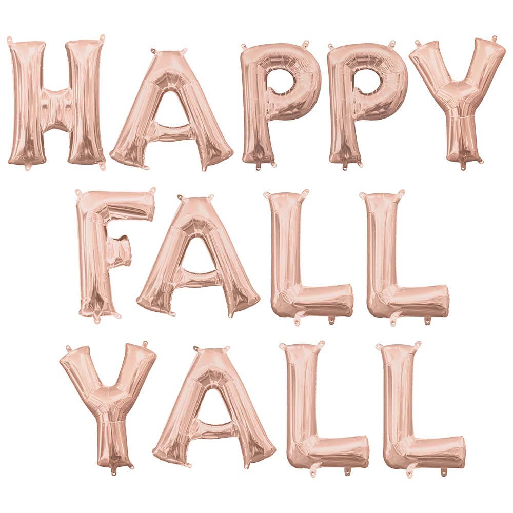 Foil Balloon HAPPY FALL YALL Letters Kit