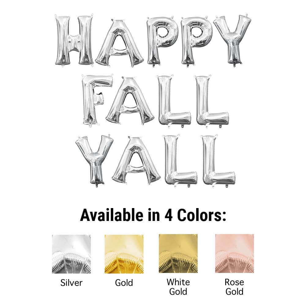 Foil Balloon HAPPY FALL YALL Letters Kit