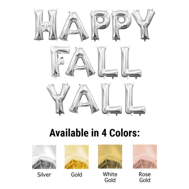 Foil Balloon HAPPY FALL YALL Letters Kit