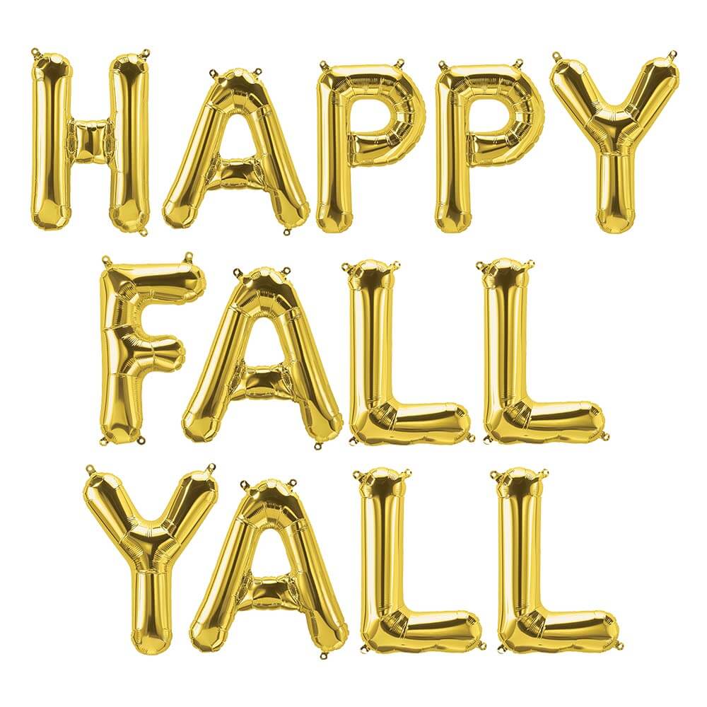 Foil Balloon Happy Fall Yall Letters Kit